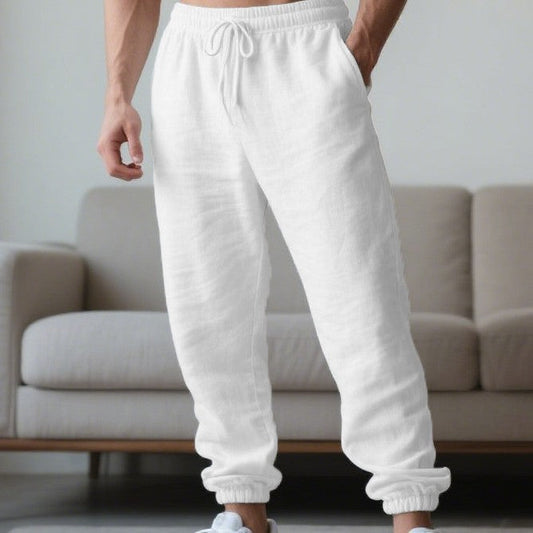 Herren Freizeithose – Relaxed Fit – Atmungsaktiv – Elastikbund mit Kordel – Bündchenabschluss