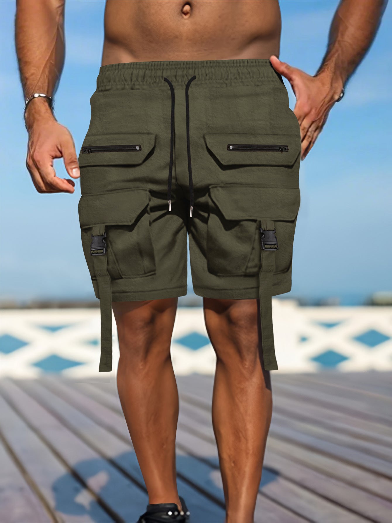 Herren Utility Shorts – Regular Fit – Atmungsaktives Gewebe – Mehrere Taschen