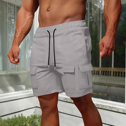 Herren Cargo Shorts – Relaxed Fit – Atmungsaktiv – Elastischer Bund – Seitentaschen