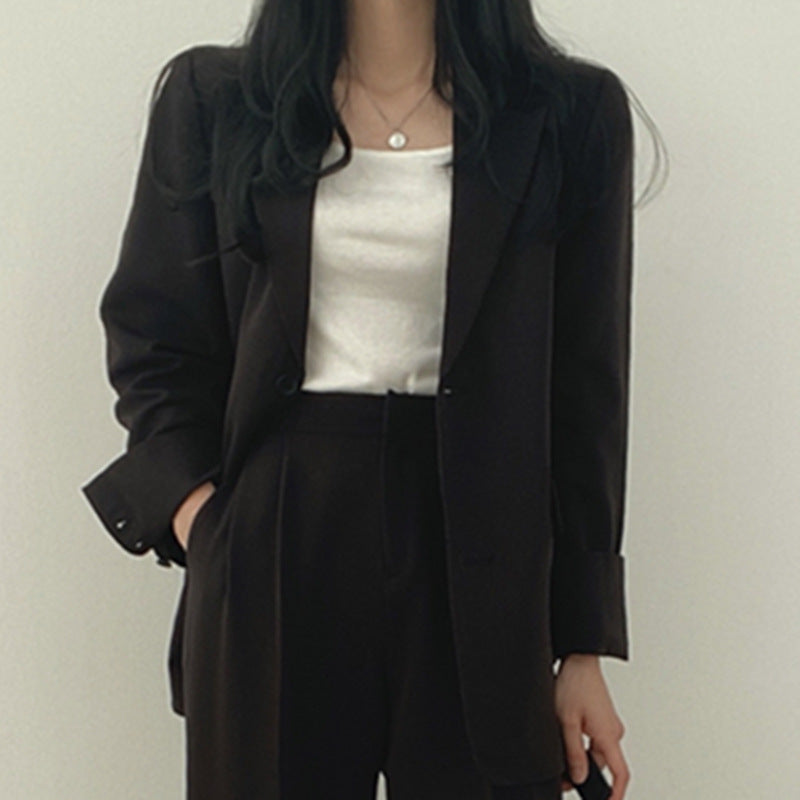 Damen Blazer – Taillierter Schnitt – Klassischer Revers – Einreihig – Hüftlang