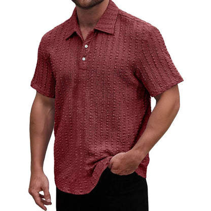 Herren Poloshirt – Regular Fit – Strukturstrick – Kurzarm Atmungsaktives Design
