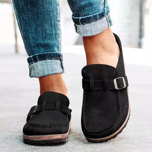 Damen Mule Sandalen – Weiches Obermaterial – Slip-On – Komfort mit Schnalle