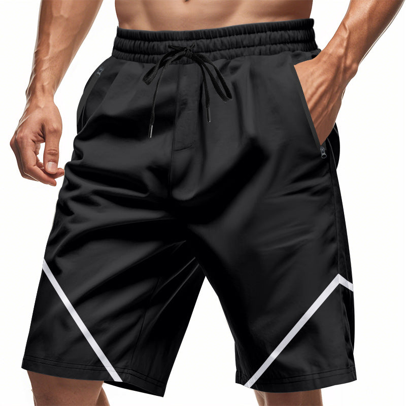 Herren Shorts – Atmungsaktive Mischung – Lockere Passform – Kniehoch – Reißverschlusstaschen