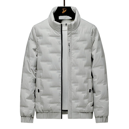 Herren Steppjacke – Leichtgewicht – Relaxed Fit – Stehkragen – Hüftlang