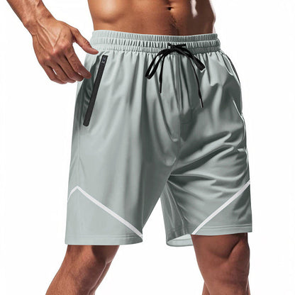 Herren Shorts – Atmungsaktive Mischung – Lockere Passform – Kniehoch – Reißverschlusstaschen