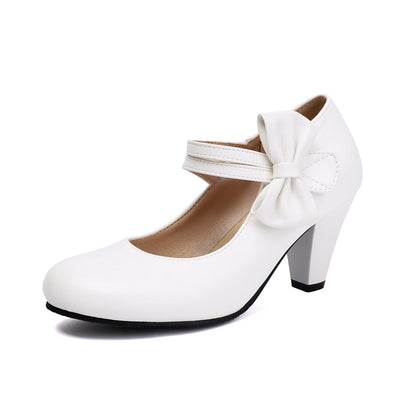 Damen High Heels – Spitzer Zehenbereich – Schleifendetail – Doppelriemen Design