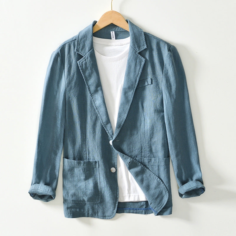 Herren Blazer – Relaxed Fit – Atmungsaktives Material – Einreiher Casual Sakko