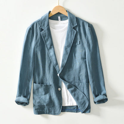 Herren Blazer – Relaxed Fit – Atmungsaktives Material – Einreiher Casual Sakko