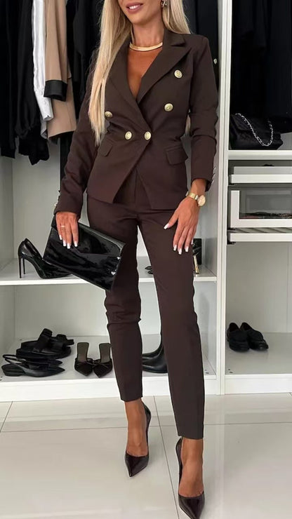 Damen Blazer – Slim Fit – Doppelreihig – Tailiertes Revers – Business Look