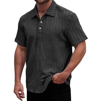 Herren Poloshirt – Regular Fit – Strukturstrick – Kurzarm Atmungsaktives Design