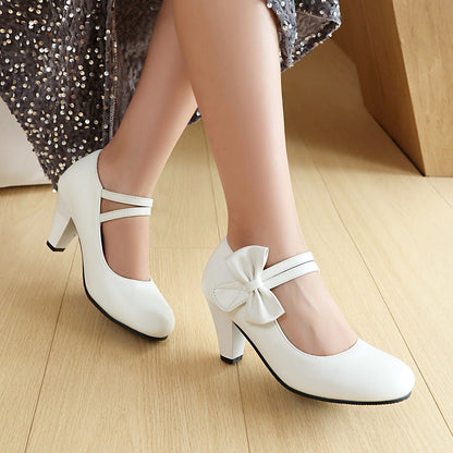 Damen High Heels – Spitzer Zehenbereich – Schleifendetail – Doppelriemen Design