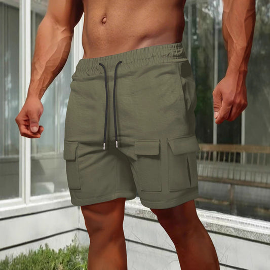 Herren Cargo Shorts – Relaxed Fit – Atmungsaktiv – Elastischer Bund – Seitentaschen