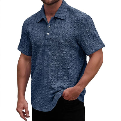 Herren Poloshirt – Regular Fit – Strukturstrick – Kurzarm Atmungsaktives Design
