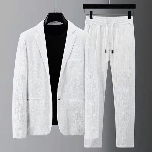 Herren Anzug Set – Slim Fit Blazer & Regular Fit Hose – Atmungsaktiver Stoff