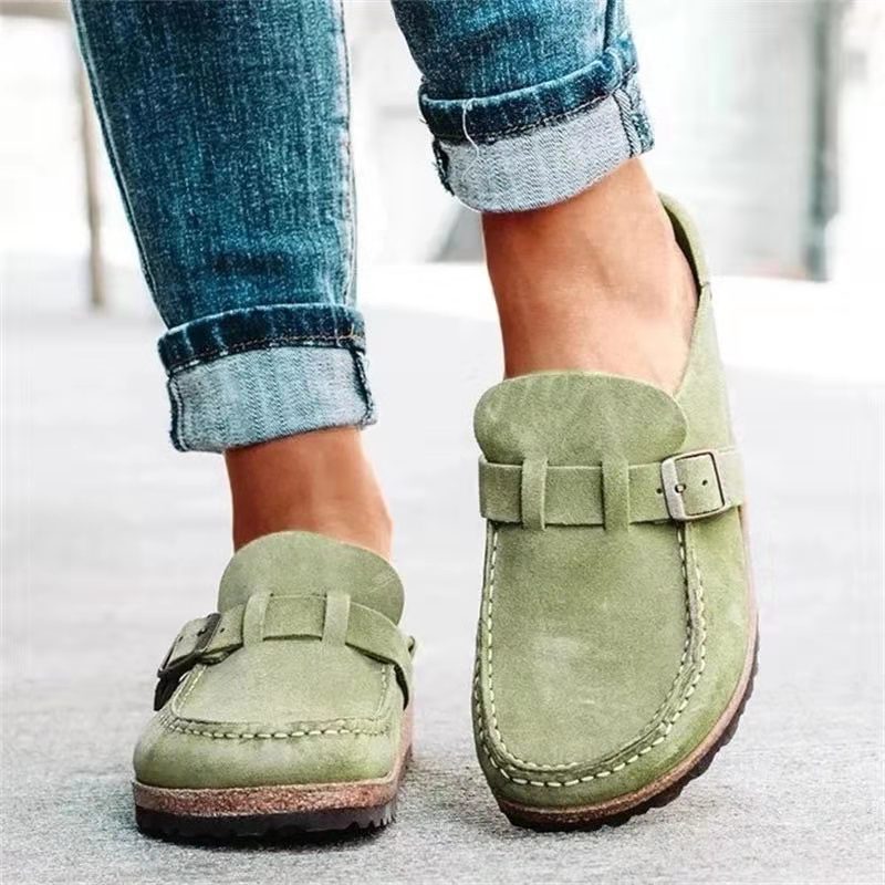 Damen Mule Sandalen – Weiches Obermaterial – Slip-On – Komfort mit Schnalle