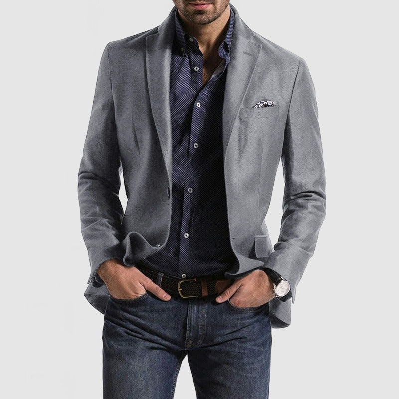 Herren Blazer – Slim Fit – Einreiher mit Revers – Eleganter Business Look