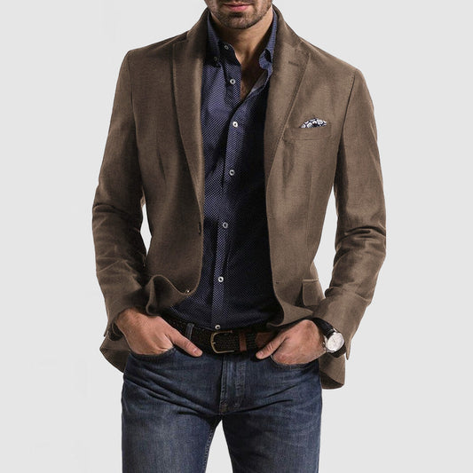 Herren Blazer – Slim Fit – Einreiher mit Revers – Eleganter Business Look