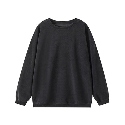 Damen Pullover – Relaxed Fit – Gerippter Strick – Rundhals Langarm Casual Look
