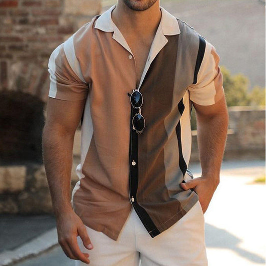 Herren Kurzarmhemd – Regular Fit – Atmungsaktives Gewebe – Button-Down – Modernes Design