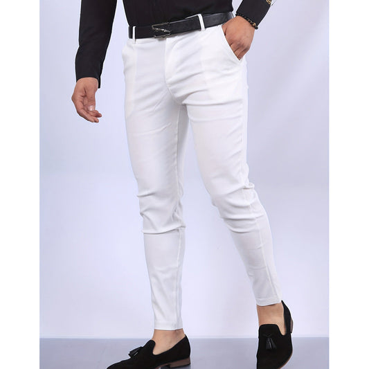 Herren Anzughose – Slim Fit – Glattes Finish – Faltfront – Voll­lang Business Stil