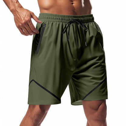 Herren Shorts – Atmungsaktive Mischung – Lockere Passform – Kniehoch – Reißverschlusstaschen