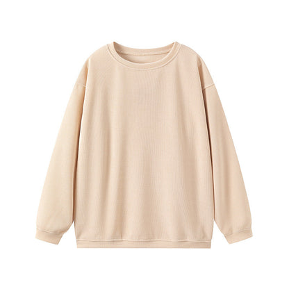 Damen Pullover – Relaxed Fit – Gerippter Strick – Rundhals Langarm Casual Look