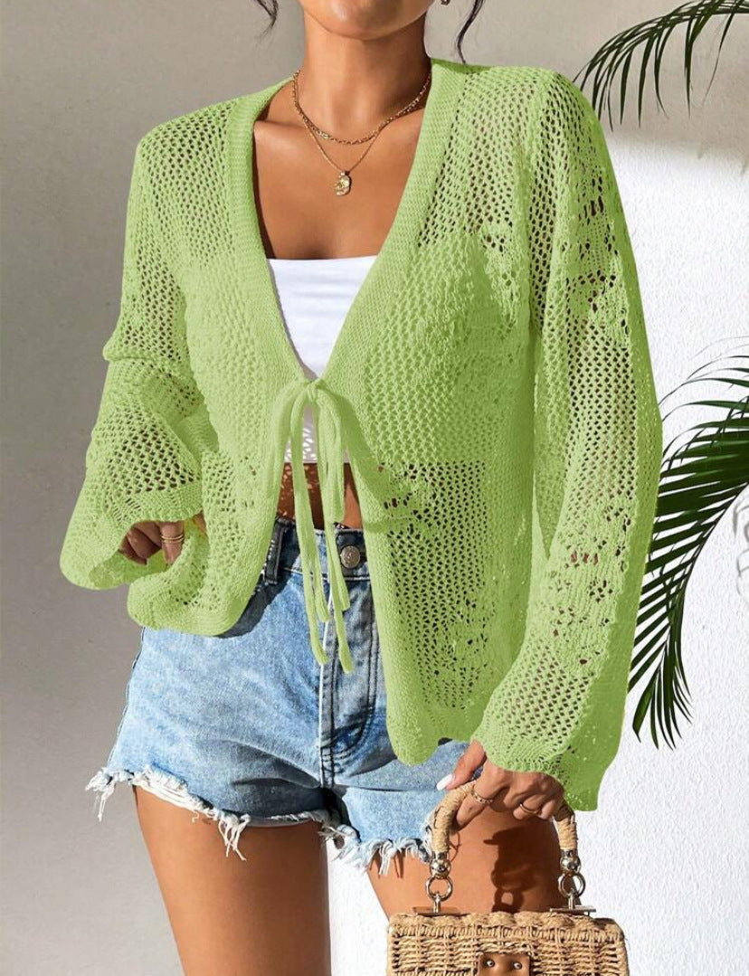 Damen Strickcardigan – Lockerer Schnitt – Offen – Leicht – Atmungsaktives Design