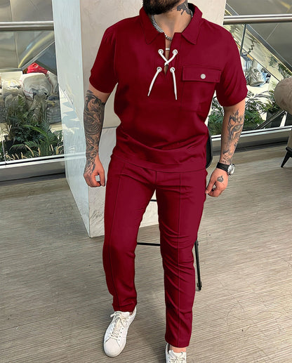 Herren Kurzanzug – Slim Fit – Atmungsaktives Material – Smart Casual Look