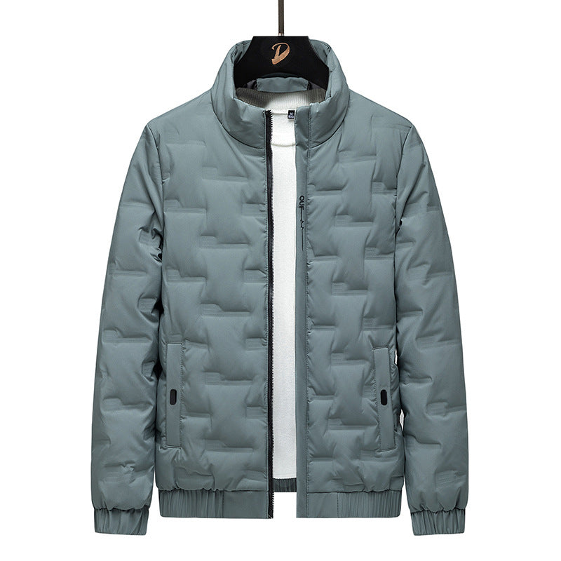 Herren Steppjacke – Leichtgewicht – Relaxed Fit – Stehkragen – Hüftlang
