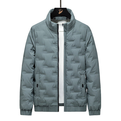 Herren Steppjacke – Leichtgewicht – Relaxed Fit – Stehkragen – Hüftlang