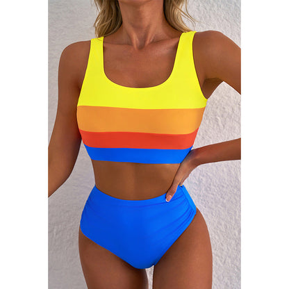 Damen Bikini Set – Sportlicher Schnitt – High Waist – Atmungsaktiver Stretch Stoff