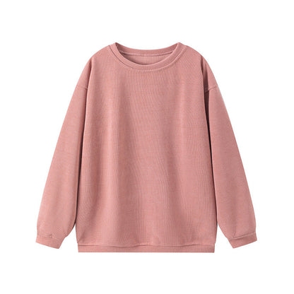 Damen Pullover – Relaxed Fit – Gerippter Strick – Rundhals Langarm Casual Look