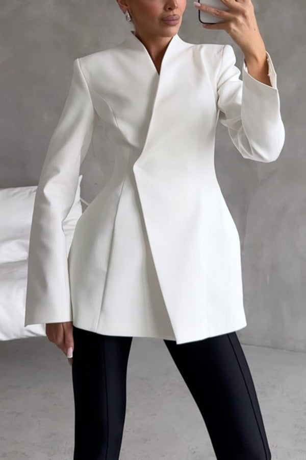 Damen Blazer – Taillierter Schnitt – Langarm – Eleganter Look – Luxuriöser Stoff