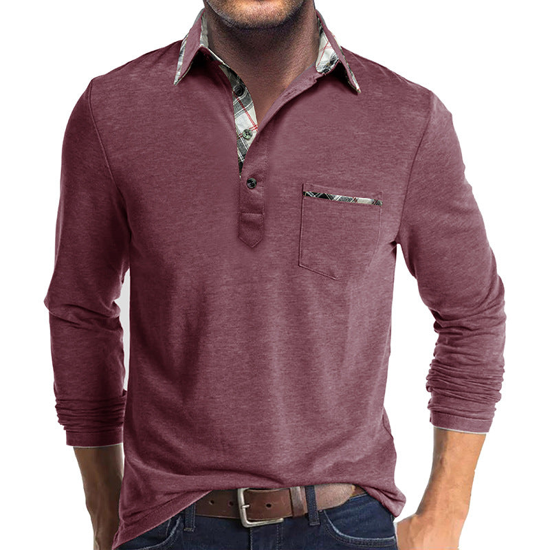 Herren Langarmhemd – Baumwolle – Regular Fit – Knopfleiste – Karodetails