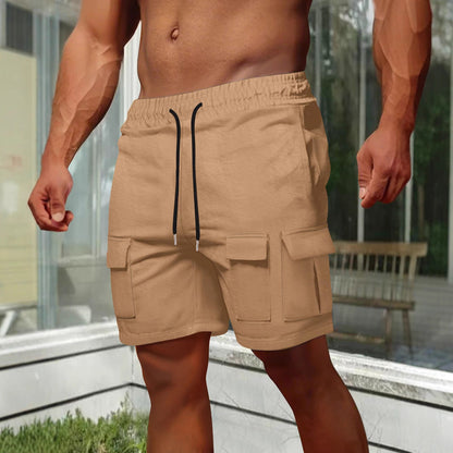 Herren Cargo Shorts – Relaxed Fit – Atmungsaktiv – Elastischer Bund – Seitentaschen