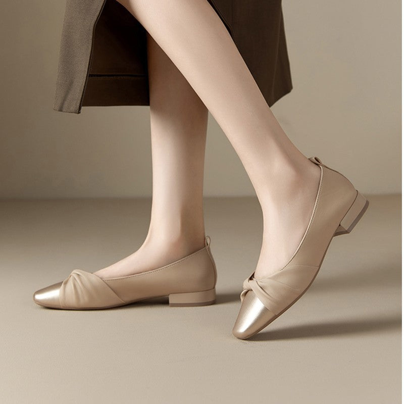 Damen Low Heel Schuhe – Elegante Passform – Twisted Strap – Spitz zulaufende Form