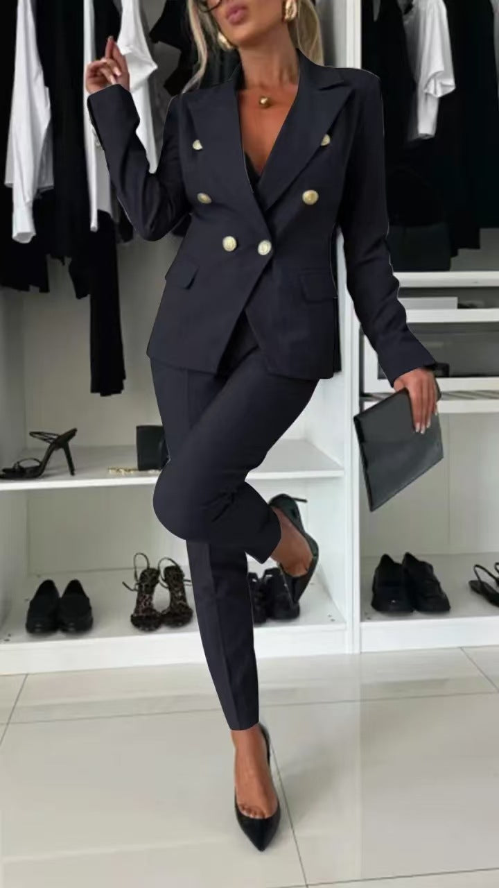 Damen Blazer – Slim Fit – Doppelreihig – Tailiertes Revers – Business Look