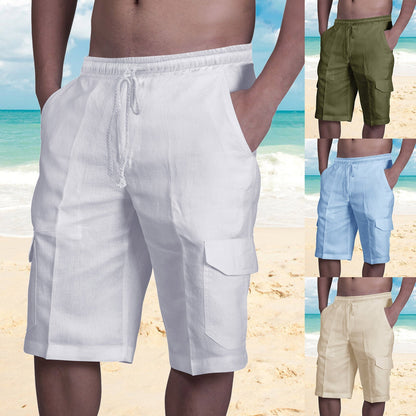 Herren Cargo Shorts – Relaxed Fit – Atmungsaktives Material – Kordelzug – Seitentaschen