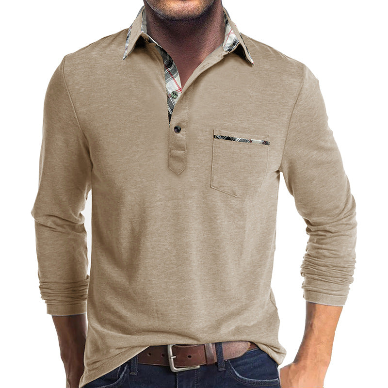 Herren Langarmhemd – Baumwolle – Regular Fit – Knopfleiste – Karodetails