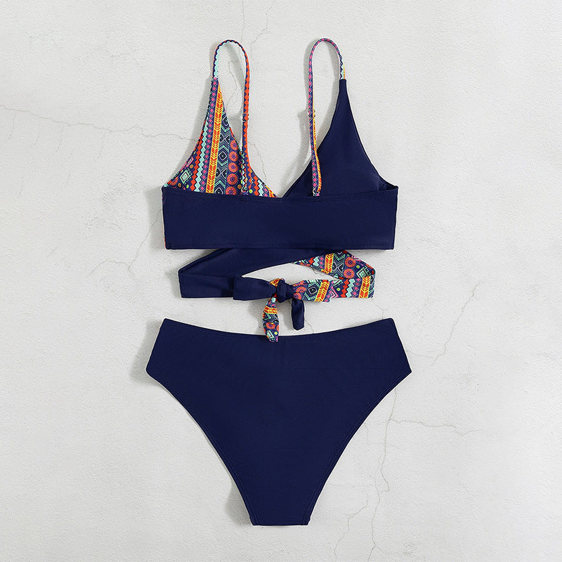 Damen Badeanzug – Figurbetont – Cut-Outs – Geometrisches Muster – Stretchstoff