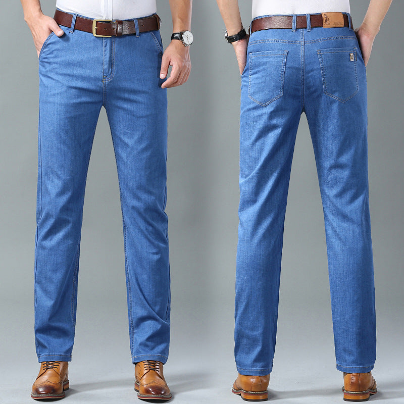 Herren Hose – Gerade Passform – Denim-Optik – Vollständig – Business Casual Stil