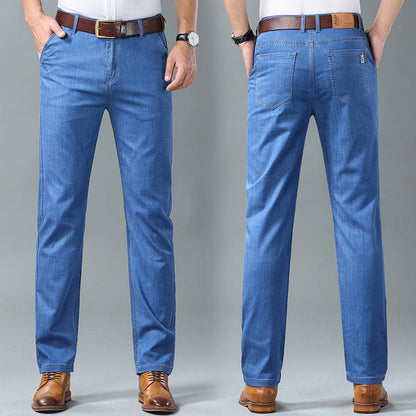 Herren Hose – Gerade Passform – Denim-Optik – Vollständig – Business Casual Stil