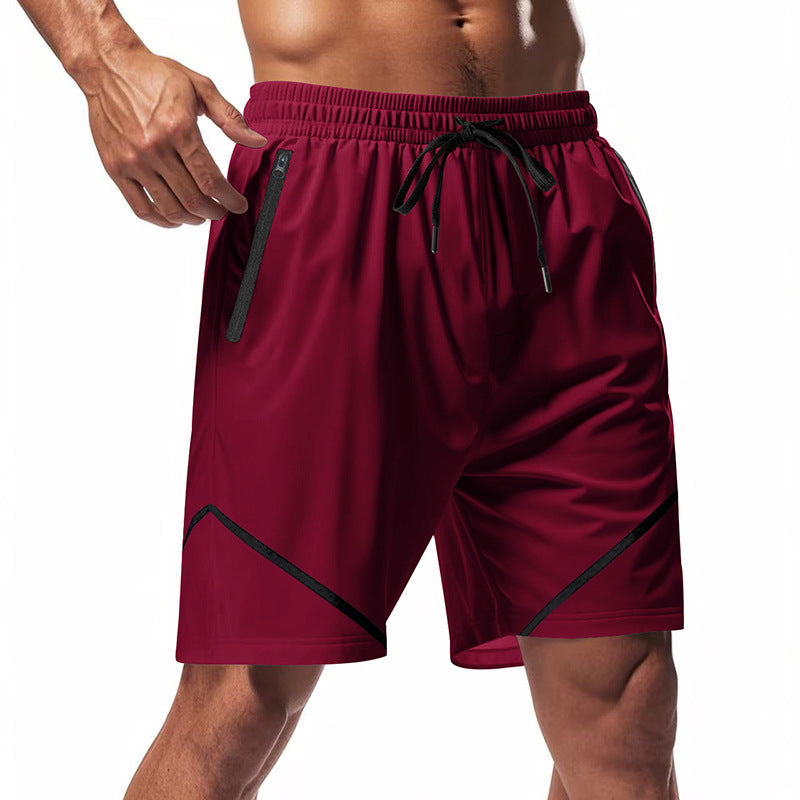 Herren Shorts – Atmungsaktive Mischung – Lockere Passform – Kniehoch – Reißverschlusstaschen