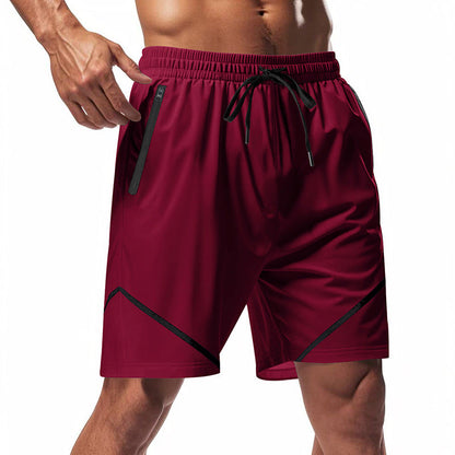 Herren Shorts – Atmungsaktive Mischung – Lockere Passform – Kniehoch – Reißverschlusstaschen