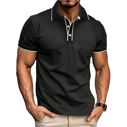 Herren Poloshirt – Athletische Passform – Baumwollmix – Atmungsaktiv Kurzarm