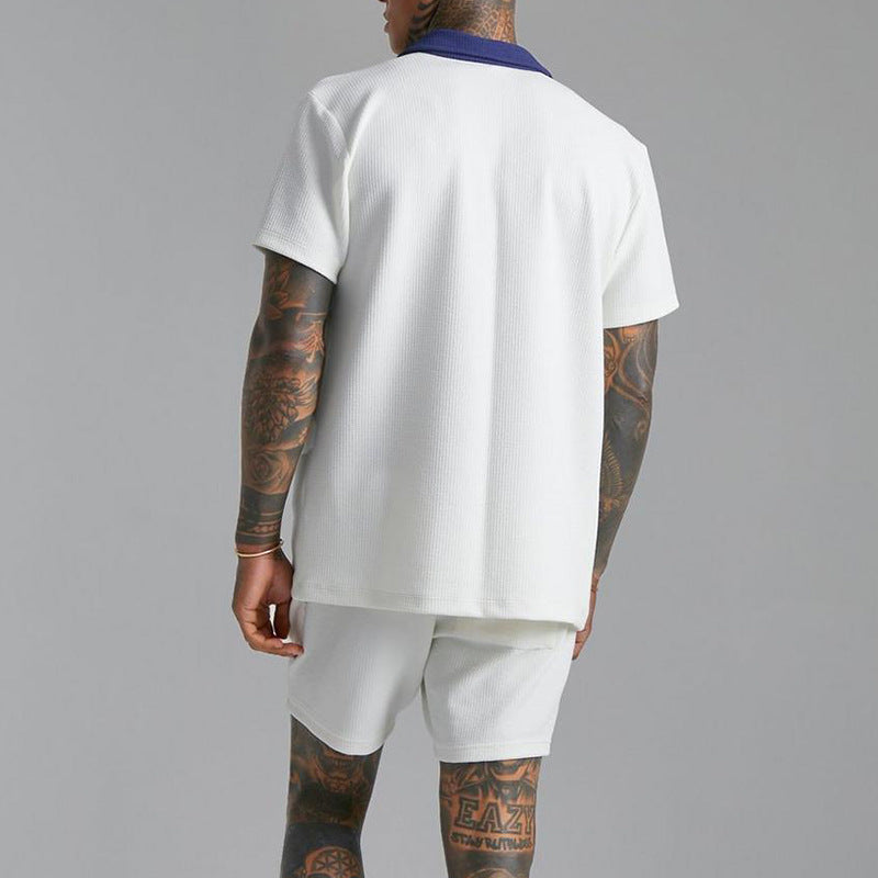 Herren Kurzarmhemd – Offene Front – Relaxed Fit – Atmungsaktives Material