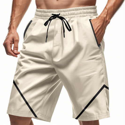 Herren Shorts – Atmungsaktive Mischung – Lockere Passform – Kniehoch – Reißverschlusstaschen