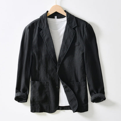 Herren Blazer – Relaxed Fit – Atmungsaktives Material – Einreiher Casual Sakko