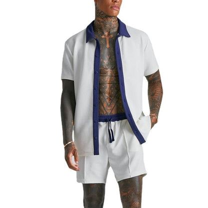 Herren Kurzarmhemd – Offene Front – Relaxed Fit – Atmungsaktives Material