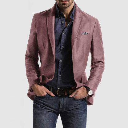 Herren Blazer – Slim Fit – Einreiher mit Revers – Eleganter Business Look
